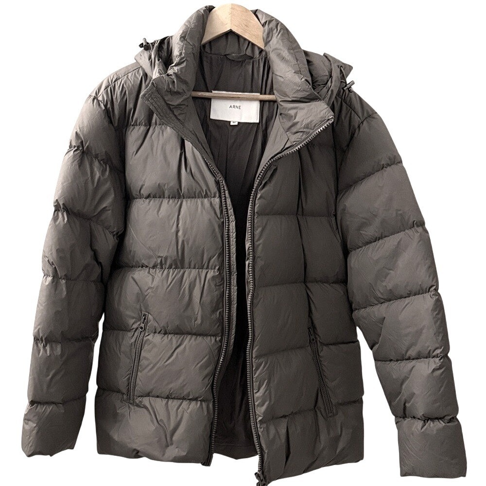Arne olive down puffer coat